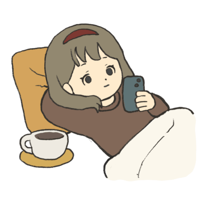リラックスタイムの女の子